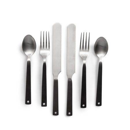 BAREBONES LIVING Barebones Flatware, Minimalist Modern Outdoor Utensils Polished, 2PK CKW-360